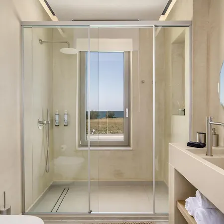 New Beachfront Mesogaia With Heated Pool, Jacuzzi & Playroom, 60m From The